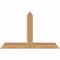 Ekena Millwork Portland Timber Gable Bracket, Western Red Cedar, 36"W x 23"H x 3 1/2"D x 3 1/2"F, 15/12 Pitch GBW036X23X0404POR00SWR - alternate 1